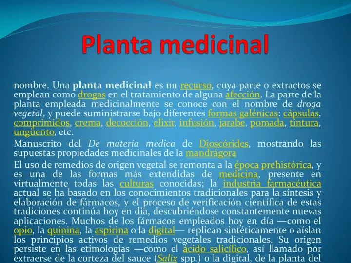 planta medicinal