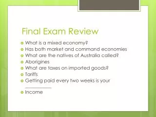 final exam review