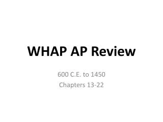 WHAP AP Review