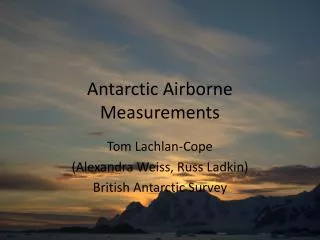 Antarctic Airborne Measurements