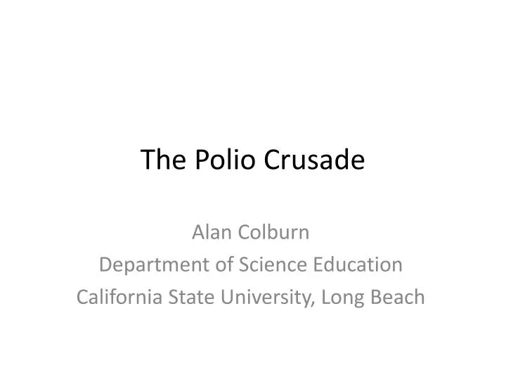 the polio crusade