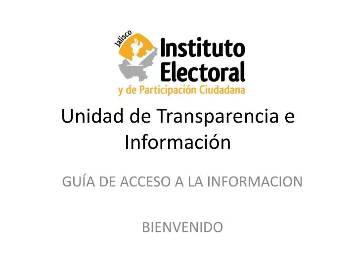 unidad de transparencia e informaci n