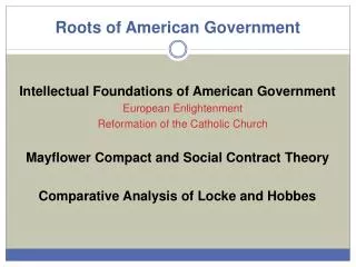Roots of American Government