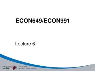 ECON649/ECON991