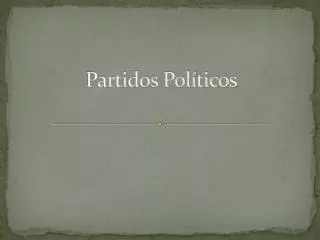 partidos pol ticos