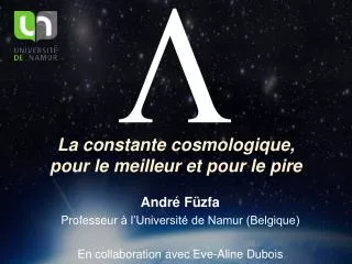 la constante cosmologique pour le meilleur et pour le pire