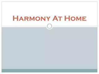 Harmony At Home