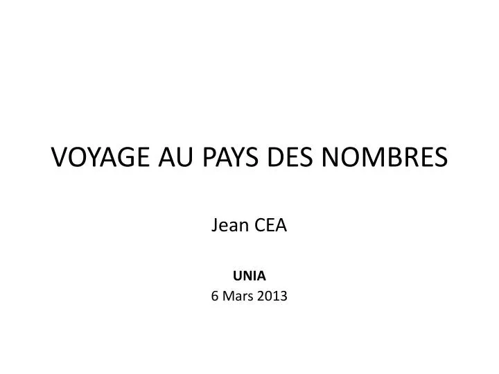 voyage au pays des nombres