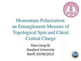 Momentum Polarization : an E ntanglement Measure of Topological Spin and Chiral Central Charge