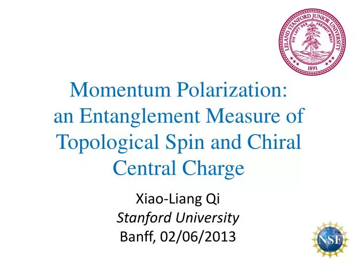 momentum polarization an e ntanglement measure of topological spin and chiral central charge