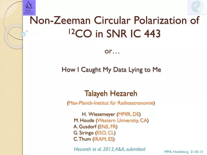non zeeman circular polarization of 12 co in snr ic 443