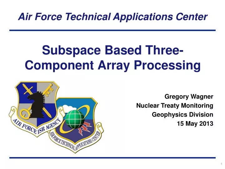 subspace based three component array processing
