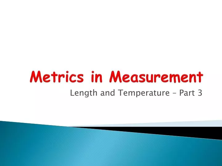 metrics in measurement