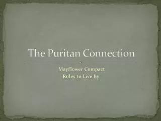 The Puritan Connection