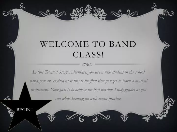 welcome to band class