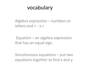 vocabulary