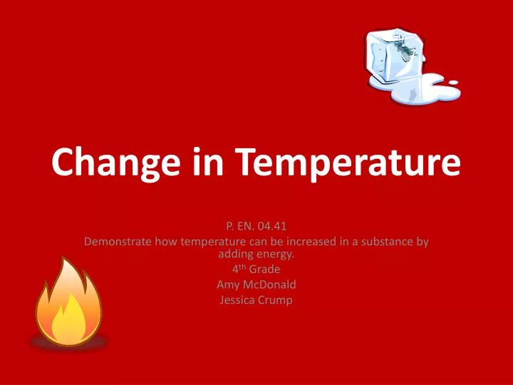 change in temperature