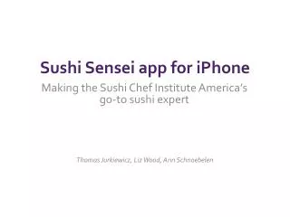 Sushi Sensei app for iPhone