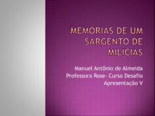 mem rias de um sargento de mil cias