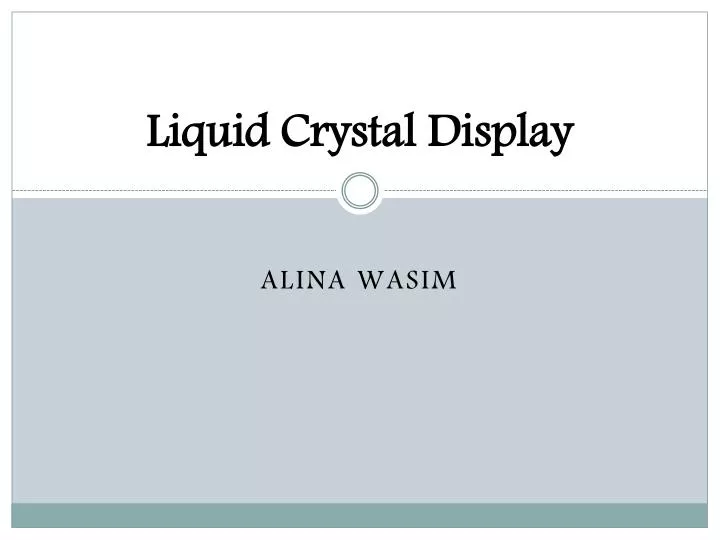 liquid crystal display