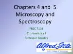 Chapters 4 and 5 Microscopy and Spectroscopy - slide 1