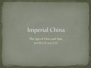 Imperial China