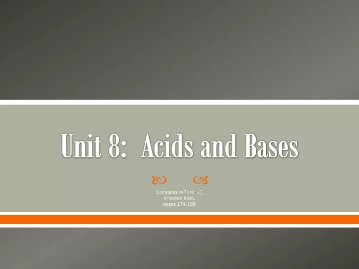 unit 8 acids and bases