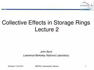 Collective Effects in Storage Rings Lecture 2