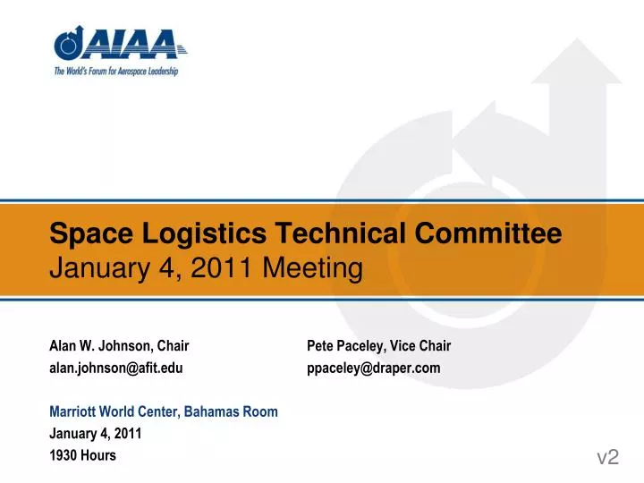space logistics technical committee january 4 2011 meeting