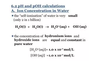 A. Ion Concentration in Water