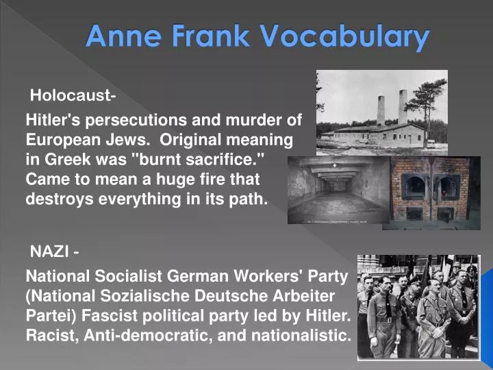 anne frank vocabulary