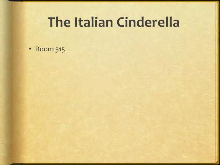 the italian cinderella