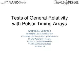 Tests of General Relativity with Pulsar Timing Arrays