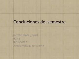 concluciones del semestre