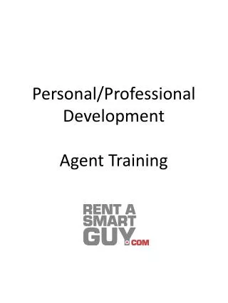 Personal/Professional Development Agent Training