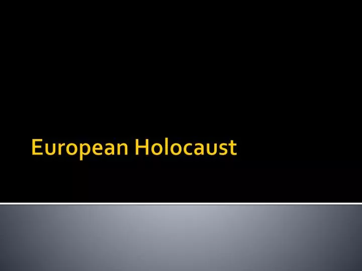 european holocaust