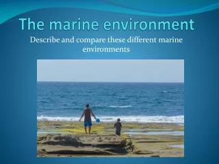 The marine environment