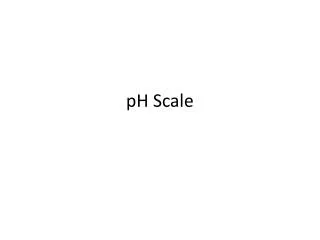 pH Scale