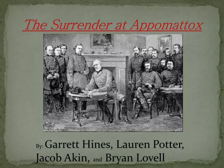 the surrender at appomattox