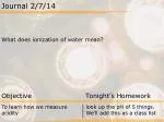 Water Ionization and pH Measurement - slide 1
