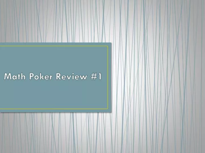 math poker review 1