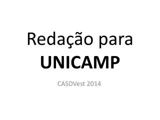reda o para unicamp