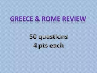 Greece &amp; Rome Review