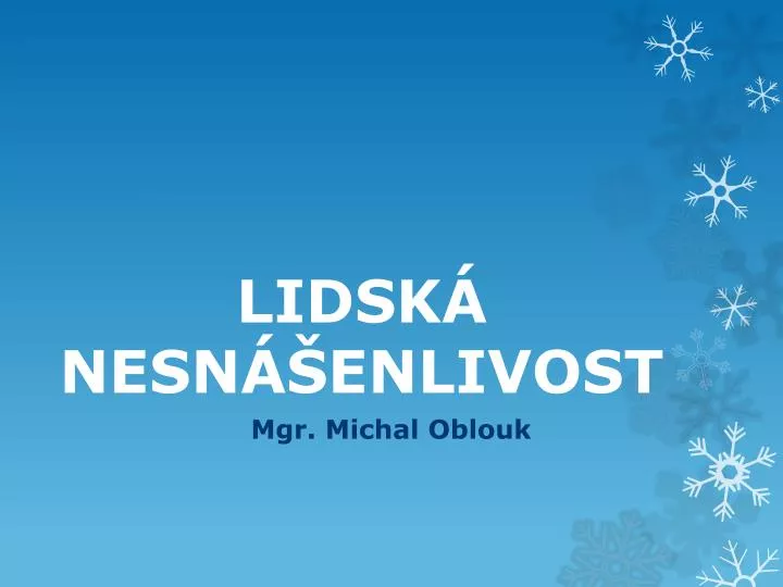 lidsk nesn enlivost