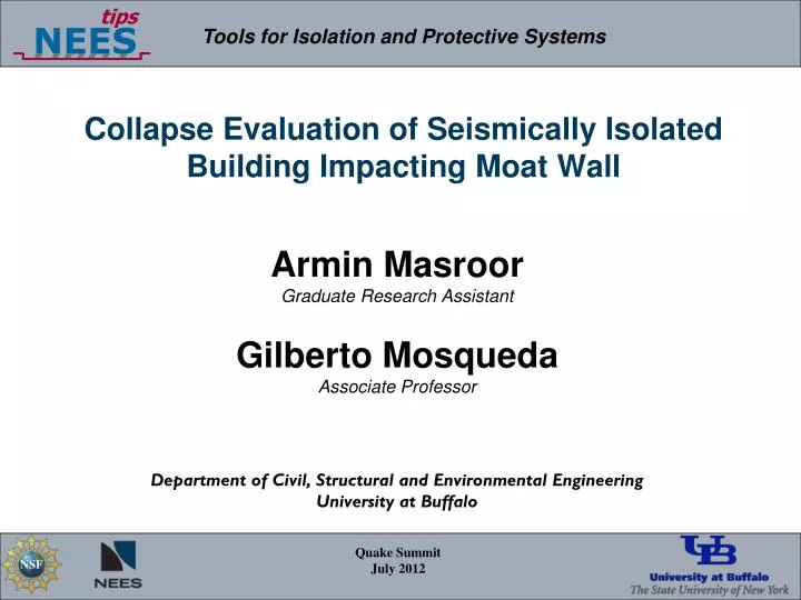 collapse evaluation of seismically isolated building impacting moat wall