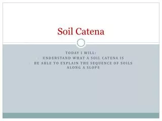 Soil Catena