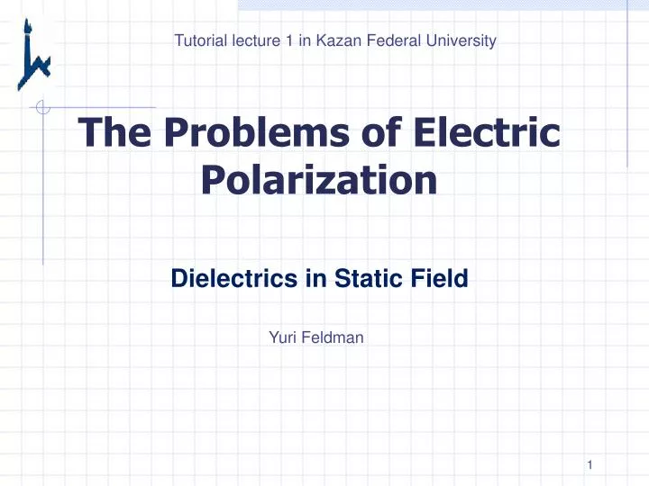 the problems of electric polarization