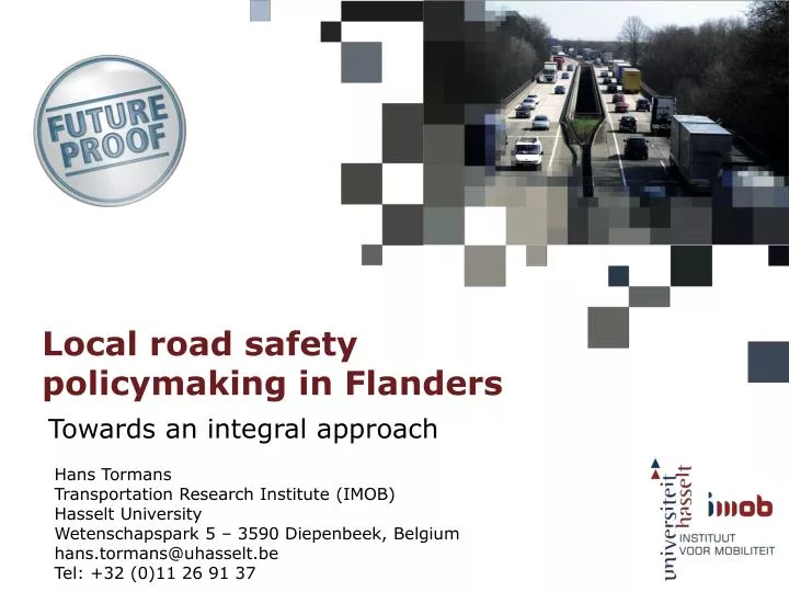 local road safety policymaking in flanders