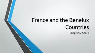 France and the Benelux Countries