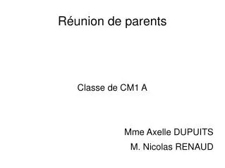 r union de parents